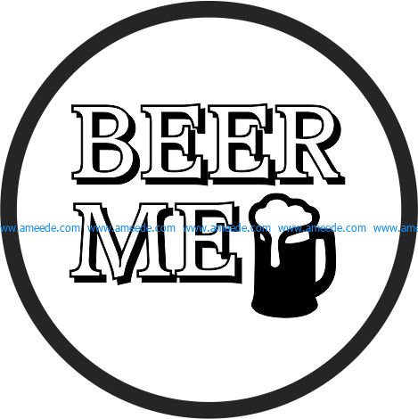 Coasters Beer Drinks file cdr and dxf free vector download for printers or laser engraving machines