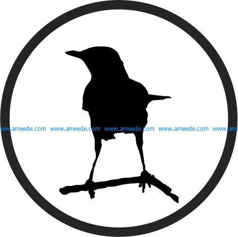Coasters Birds on the tree branch file cdr and dxf free vector download for printers or laser engraving machines