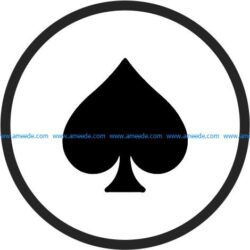 Coasters Card Suits file cdr and dxf free vector download for printers or laser engraving machines