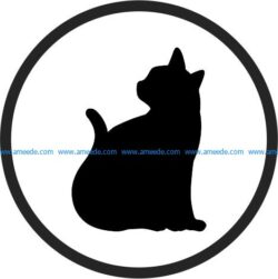 Coasters Cats file cdr and dxf free vector download for printers or laser engraving machines