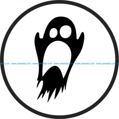 Coasters Halloween Ghost file cdr and dxf free vector download for laser engraving machines