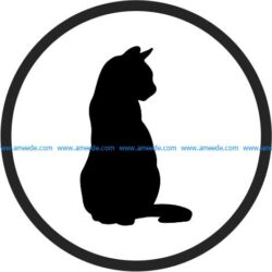 Coasters cute Cats file cdr and dxf free vector download for Laser cut