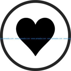 Coasters heart Card Suits file cdr and dxf free vector download for Laser cut