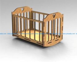 Crib for babies file cdr and dxf free vector download for Laser cut CNC