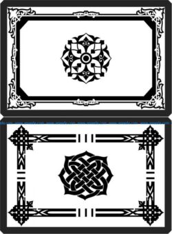 Decorative frame in arabic style  file cdr and dxf free vector download for Laser cut CNC