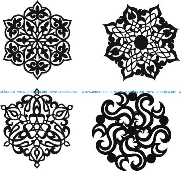 Decorative motifs circle file cdr and dxf free vector download for Laser cut Plasma