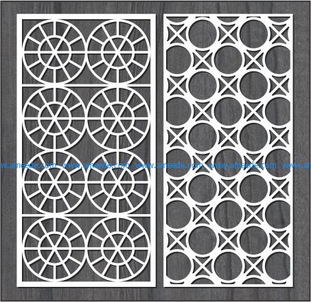 Design interwoven circle bulkhead file cdr and dxf free vector download for Laser cut CNC