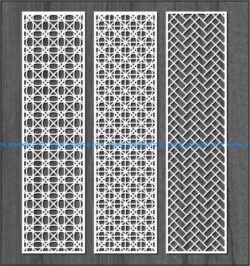 Design interwoven column bulkhead file cdr and dxf free vector download for Laser cut CNC
