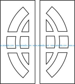 Design of dashed texture door file cdr and dxf free vector download for CNC cut