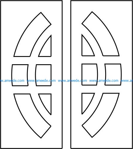 Design of dashed texture door file cdr and dxf free vector download for CNC cut