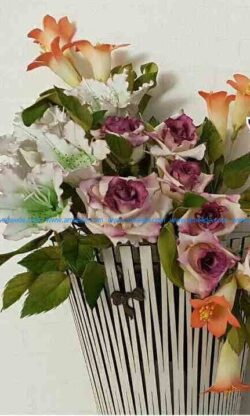 Design of indoor flower arrangement baskets free vector download for Laser cut CNC