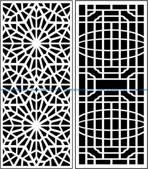 Design pattern panel screen E0006060 file cdr and dxf free vector download for Laser cut CNC