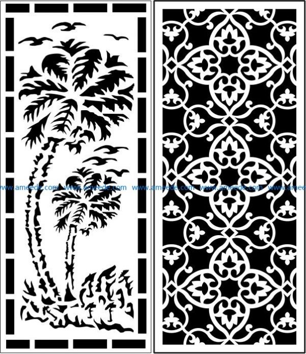 Design pattern panel screen E0006061 file cdr and dxf free vector download for Laser cut CNC