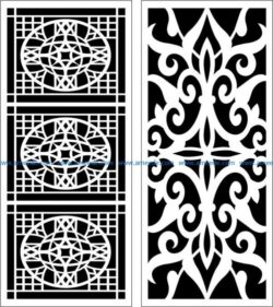 Design pattern panel screen  E0006064 file cdr and dxf free vector download for Laser cut CNC