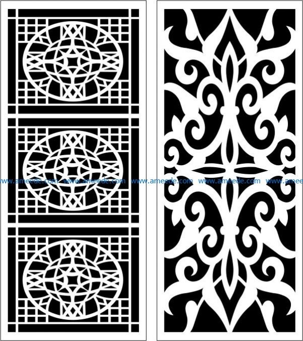 Design pattern panel screen E0006064 file cdr and dxf free vector download for Laser cut CNC