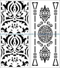 Design pattern panel screen  E0006111 file cdr and dxf free vector download for Laser cut CNC