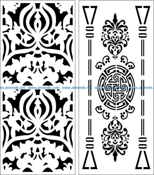 Design pattern panel screen E0006111 file cdr and dxf free vector download for Laser cut CNC