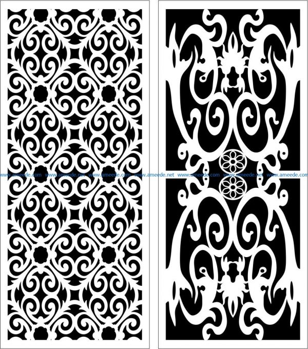 Design pattern panel screen E0006115 file cdr and dxf free vector download for Laser cut CNC