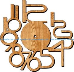 Digital wall clock file cdr and dxf free vector download for Laser cut plasma