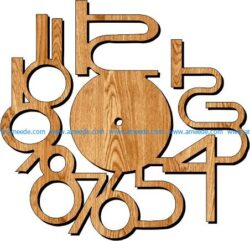 Digital wall clock file cdr and dxf free vector download for Laser cut plasma