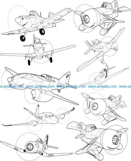 Disney Planes file cdr and dxf free vector download for printers or laser engraving machines