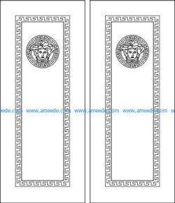 Door face design  file cdr and dxf free vector download for Laser cut CNC