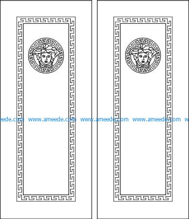 Door face design file cdr and dxf free vector download for Laser cut CNC