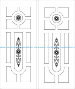 Door pattern has a unique pattern design  file cdr and dxf free vector download for Laser cut CNC