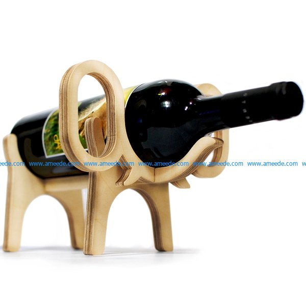 Elephant wine rack file cdr and dxf free vector download for Laser cut CNC