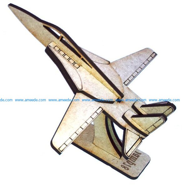 F11 aircraft assembly model file cdr and dxf free vector download for Laser cut CNC