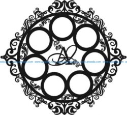 Frame for wedding decoration  file cdr and dxf free vector download for Laser cut CNC