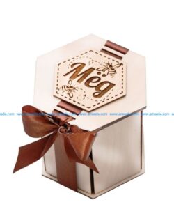 Gift box file cdr and dxf free vector download for Laser cut CNC