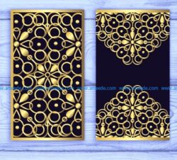 Golden Invitation card file cdr and dxf free vector download for Laser