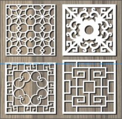 Graphic vector squares file cdr and dxf free vector download for Laser cut CNC