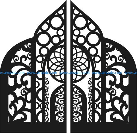 Great church gate file cdr and dxf free vector download