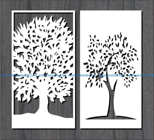 Great tree pattern file cdr and dxf free vector download for Laser cut CNC
