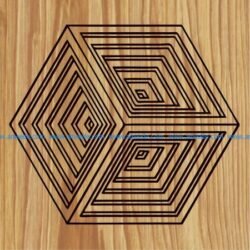 Hexagons cause cubed hallucinations file cdr and dxf free vector download for print or laser