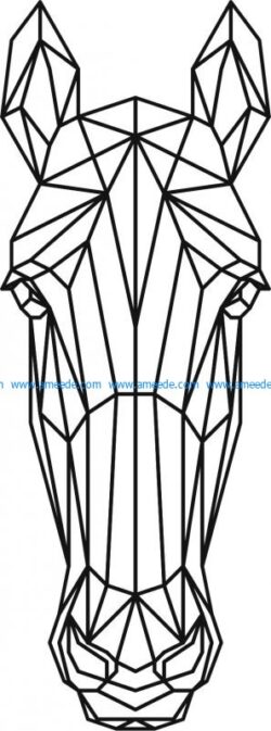 Horse head 3d murals file cdr and dxf free vector download for Laser cut Plasma file Decal