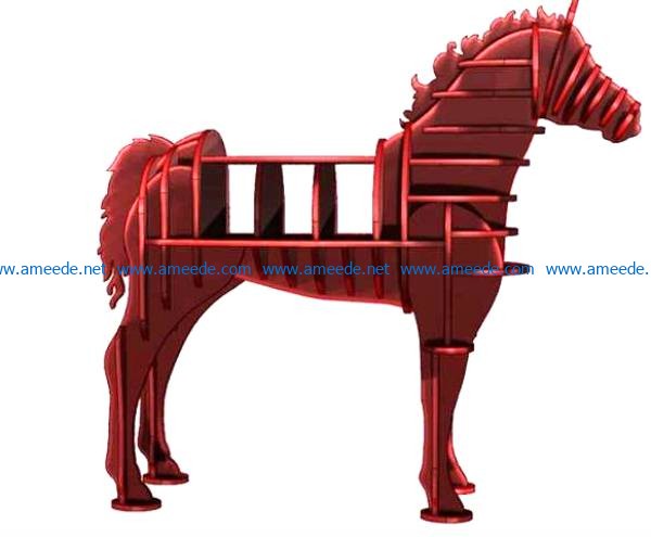 Horse shelves file cdr and dxf free vector download for Laser cut CNC