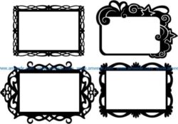 Impressive mirror design  file cdr and dxf free vector download for CNC cut