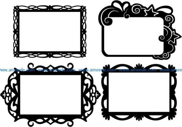 Impressive mirror design file cdr and dxf free vector download for CNC cut