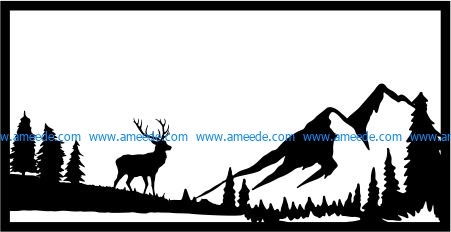 Independent deer in the forest file cdr and dxf free vector download for Laser cut plasma