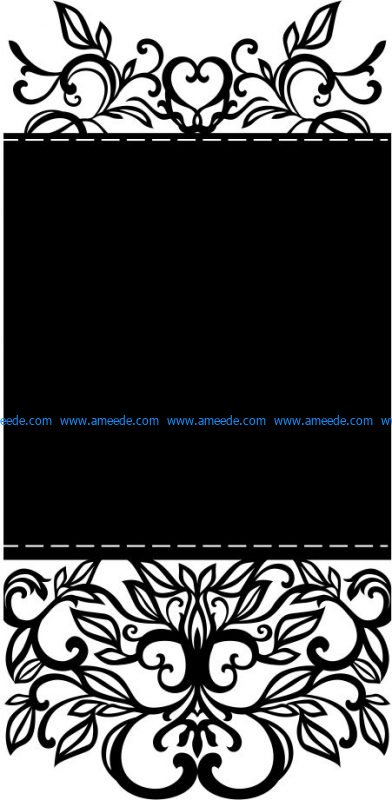 Invitation Retro send file cdr and dxf free vector download for Laser cut