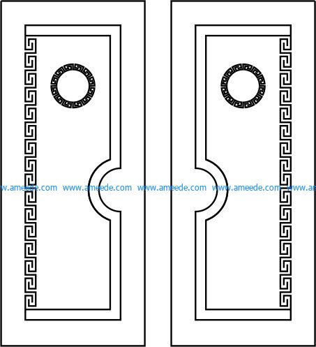 Islamic door design file cdr and dxf free vector download for CNC cut