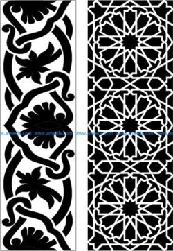 Islamic style wood cutting mdf texture file cdr and dxf free vector download for CNC cut