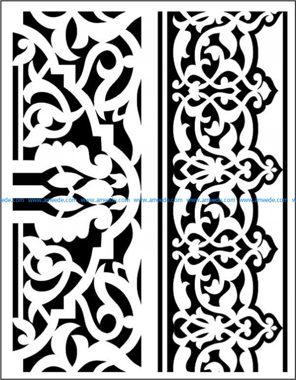 Islamic wood carving patterns file cdr and dxf free vector download for CNC cut