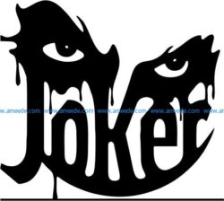 Joker Human file cdr and dxf free vector download for printers or laser engraving machines