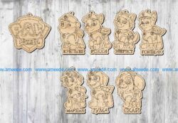 Keychains dog file cdr and dxf free vector download for Laser cut