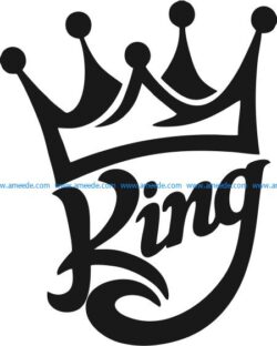King file cdr and dxf free vector download for print or laser engraving machines