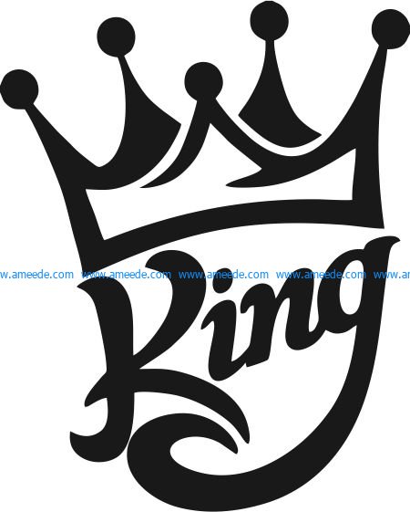 Vector King Queen cdr ai svg pdf png Laser Silhouette Cut file -  Personalizei